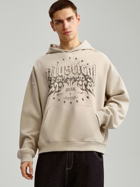 Oversize pulover s kapuco