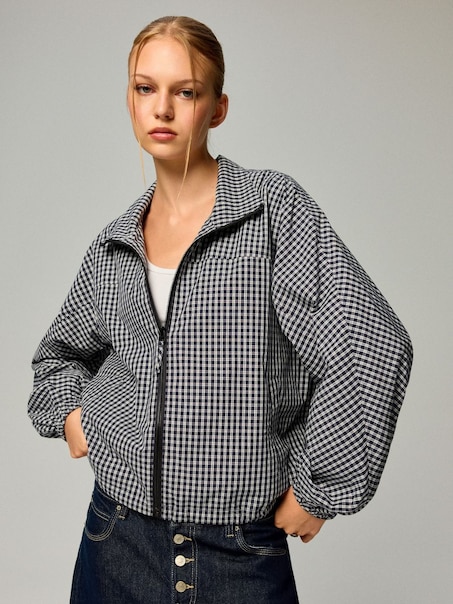 Kurtka oversize w kratkę