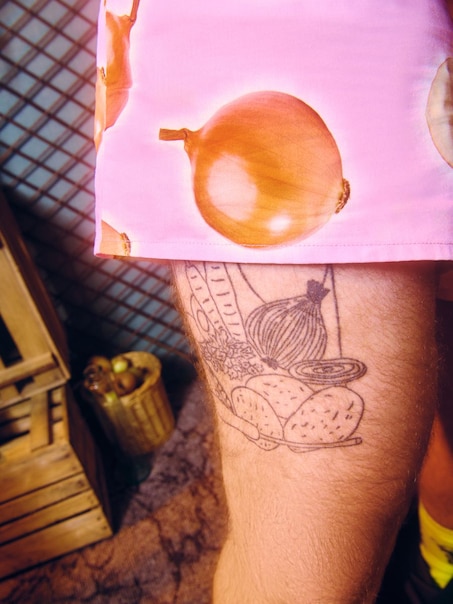 Luźne różowe bokserki z motywem cebuli Shrek x Włodi4444