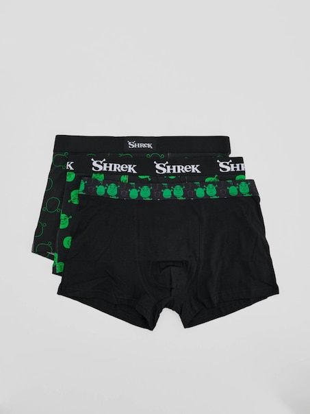Czarne bokserki z motywem Shrek 3-pak