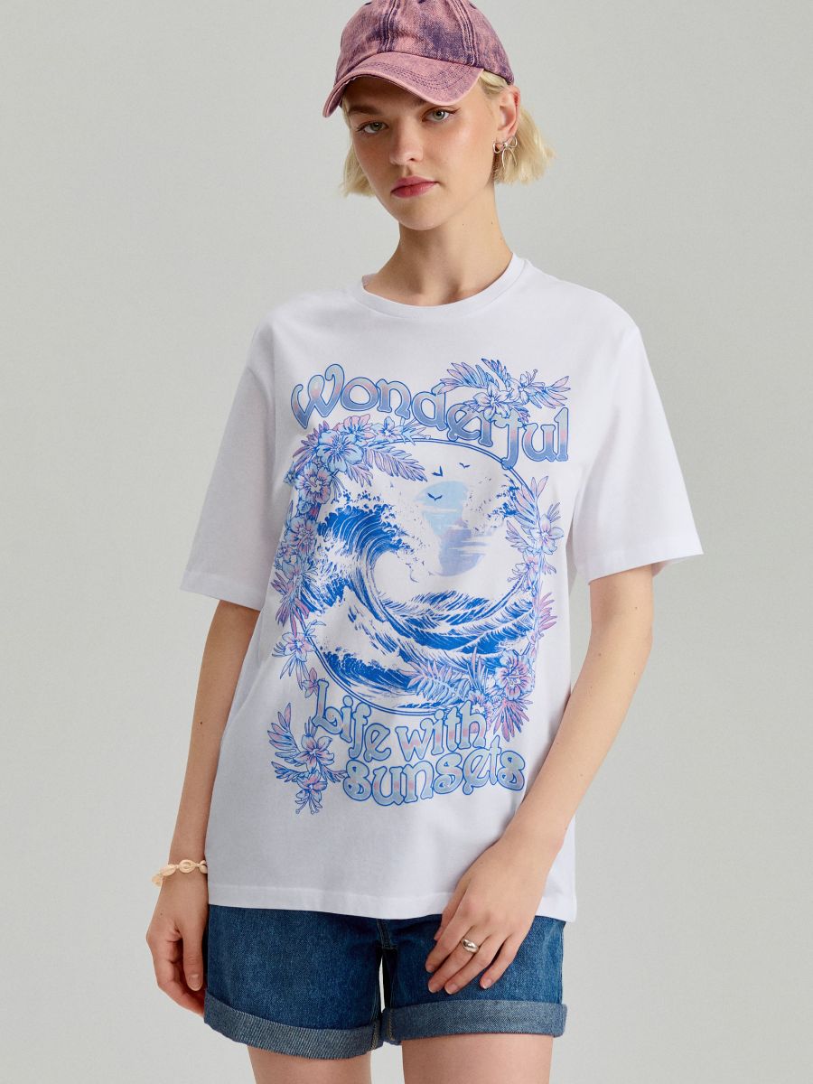 White Loose-Fit Long-Sleeved T-Shirt_BDHL7880