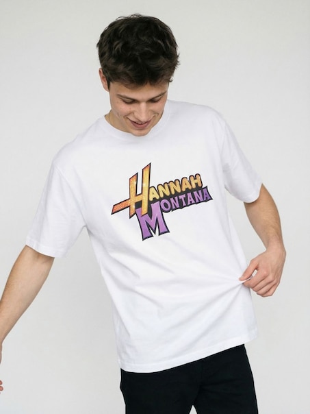 Biała koszulka UNISEX z nadrukiem Hannah Montana