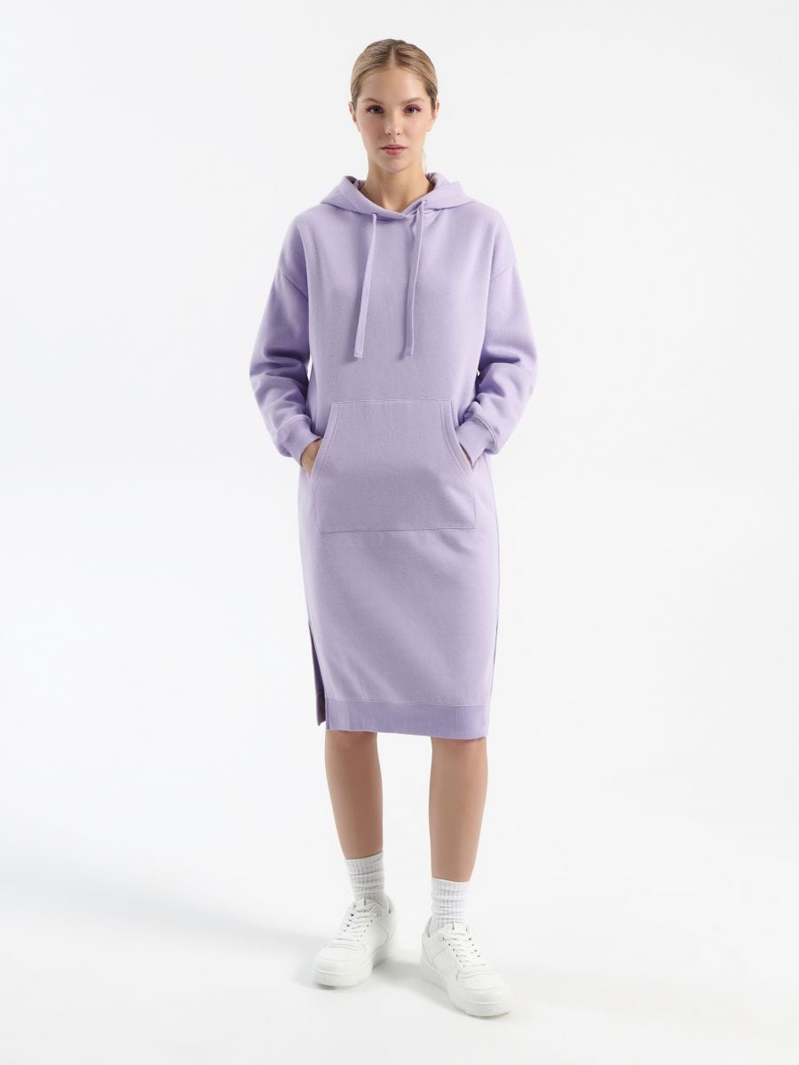 Платье-толстовка с капюшоном оверсайз Цвет violet - HOUSE - 3165M-45X