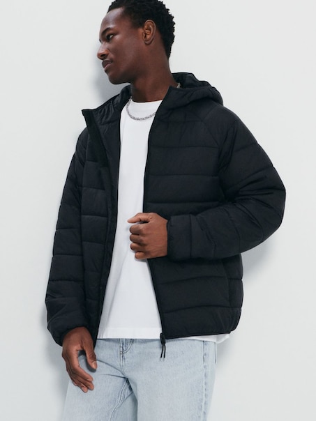 Pikowana kurtka przejściowa czarna