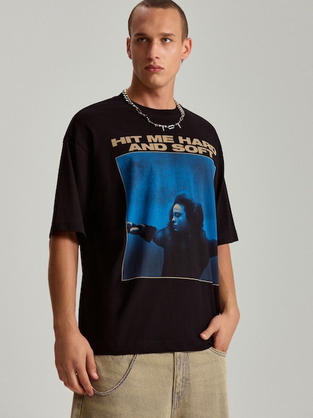 Trükisega T-särk Billie Eilish Hit Me Hard and Soft