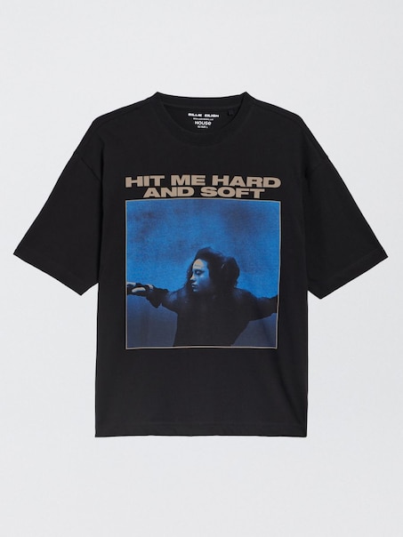 Camiseta con impresión Billie Eilish Hit Me Hard and Soft