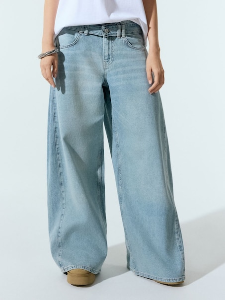 Wide leg farmerke sa niskim strukom