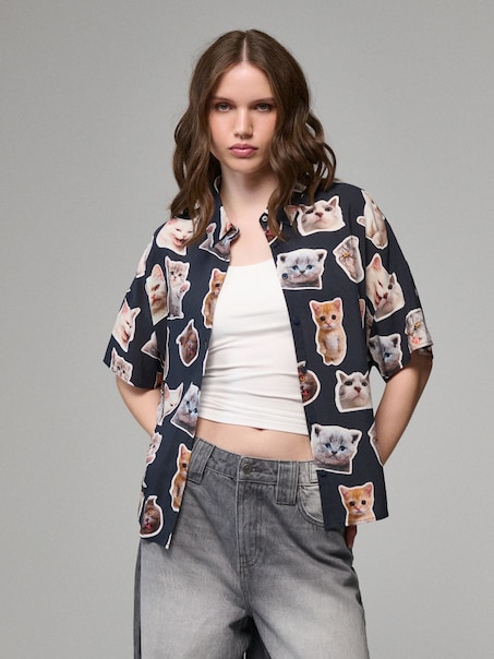 Сорочка oversize із коротким рукавом