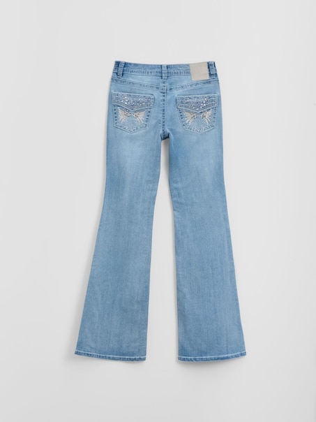 Джинси кльош із заниженою талією