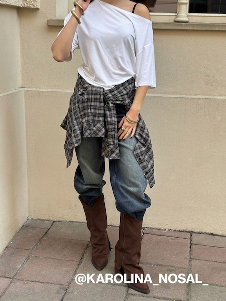 Brązowe kowbojki z imitacji zamszu