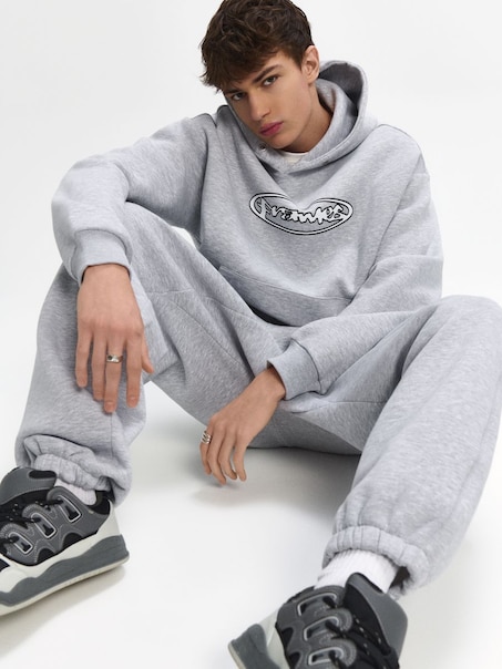 Трикотажні штани з принтом