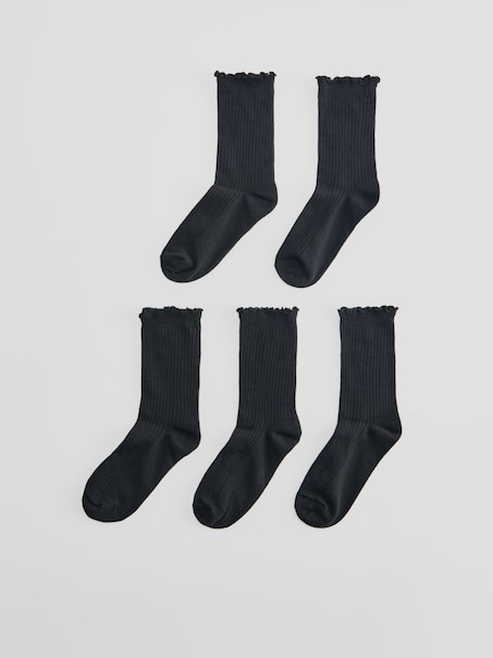 Długie skarpetki 5-pak czarne