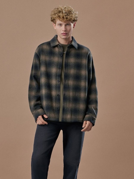 Károvaná bunda typu shacket