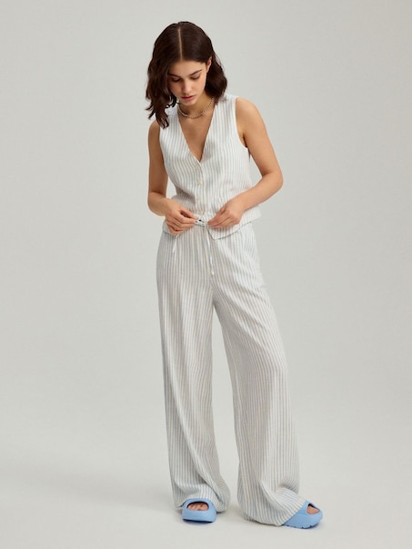 Wide leg kelnės