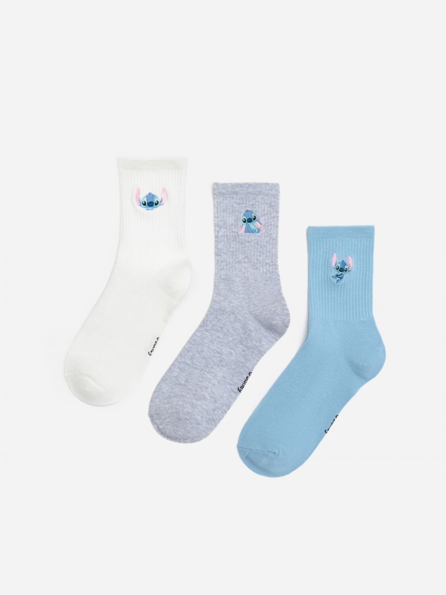 - bunt Socken - and Stickerei Stitch 3 Paar mit 5317E-MLC Lilo HOUSE Farbe