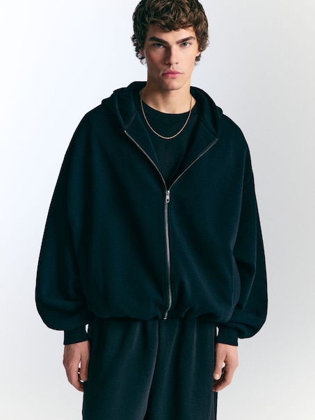 Mikina na zip s kapucí