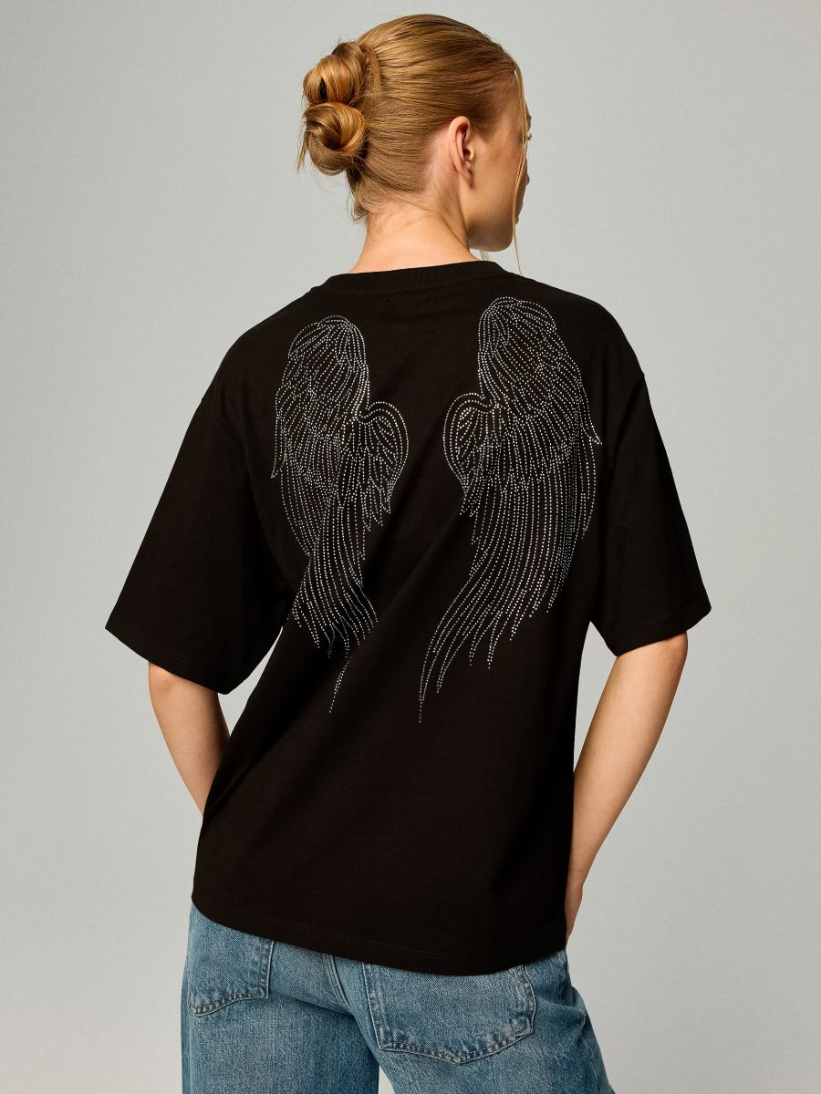 LADIES` T-SHIRT - čierna - HOUSE