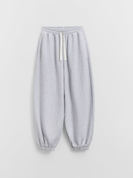 Spodnie super baggy fit jasnoszare