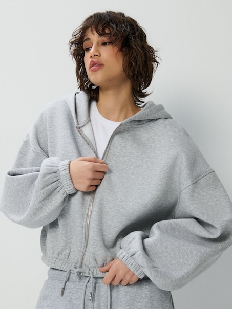 Mikina na zips s kapucňou