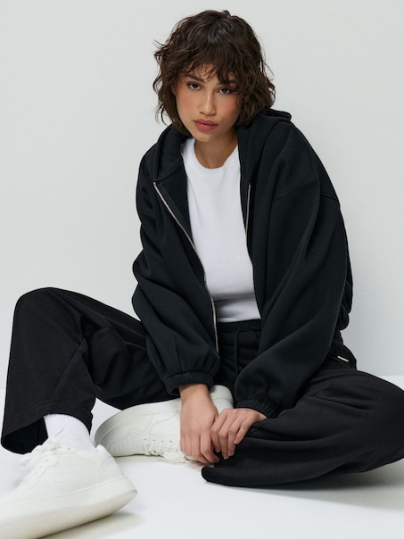 Mikina na zips s kapucňou