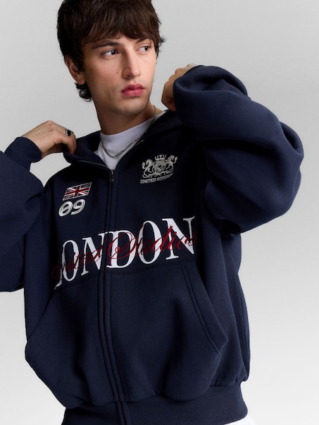 Rozpinana bluza London granatowa