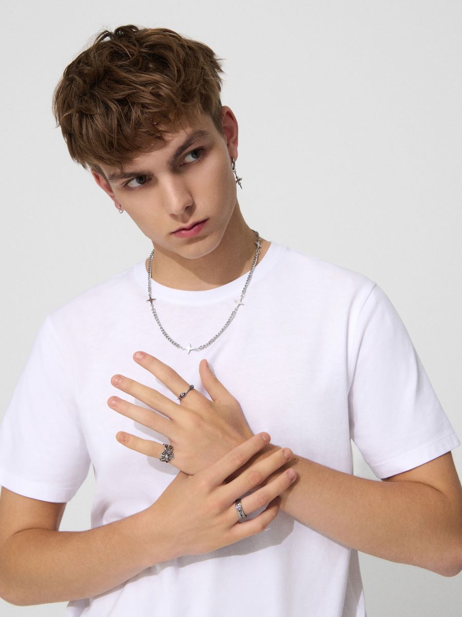 Pierścionki z tłoczeniem 3-pak - wielobarwny - HOUSE