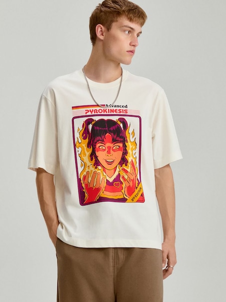 Trükisega T-särk Steven Rhodes