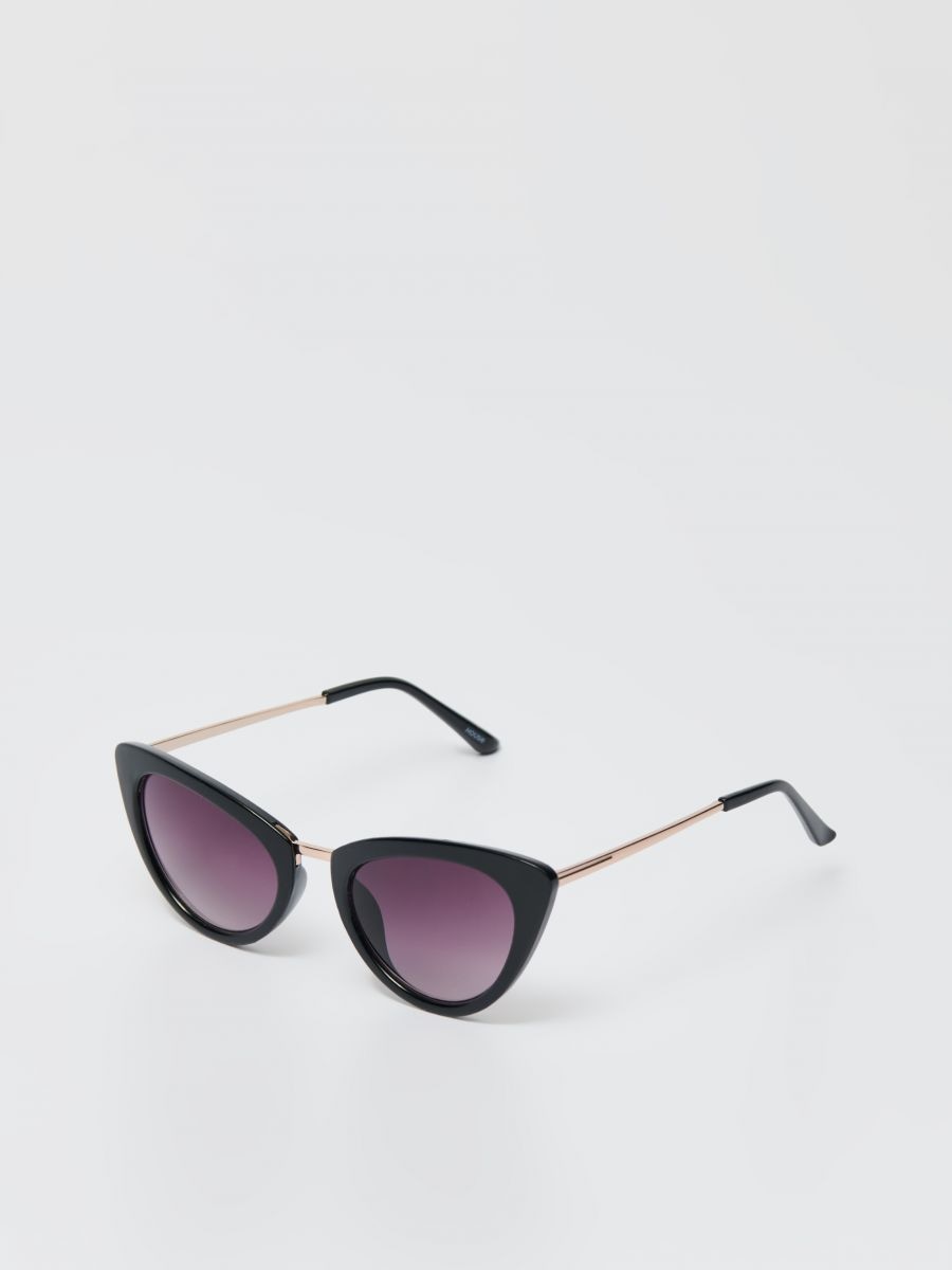 Okulary przeciwsłoneczne cat eye - czarny - HOUSE