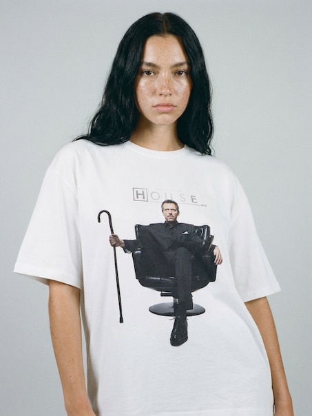 Biała koszulka UNISEX z nadrukiem Dr House