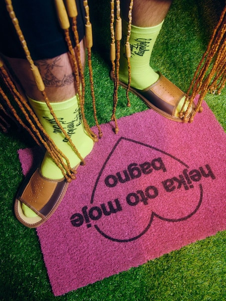 Fuksjowa wycieraczka z napisem hejka oto moje bagno Shrek x Włodi4444