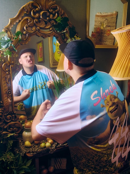 Koszulka oversize z nadrukiem Shrek x Włodi4444