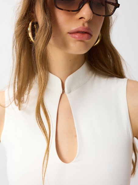 Biała bluzka z dekoltem qipao