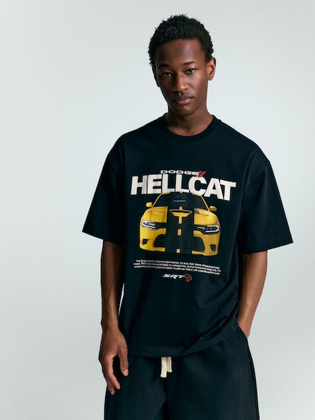 Футболка з принтом Dodge Hellcat