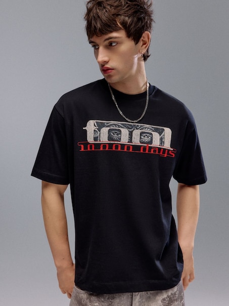 Czarna koszulka z nadrukiem Tool 10 000 Days