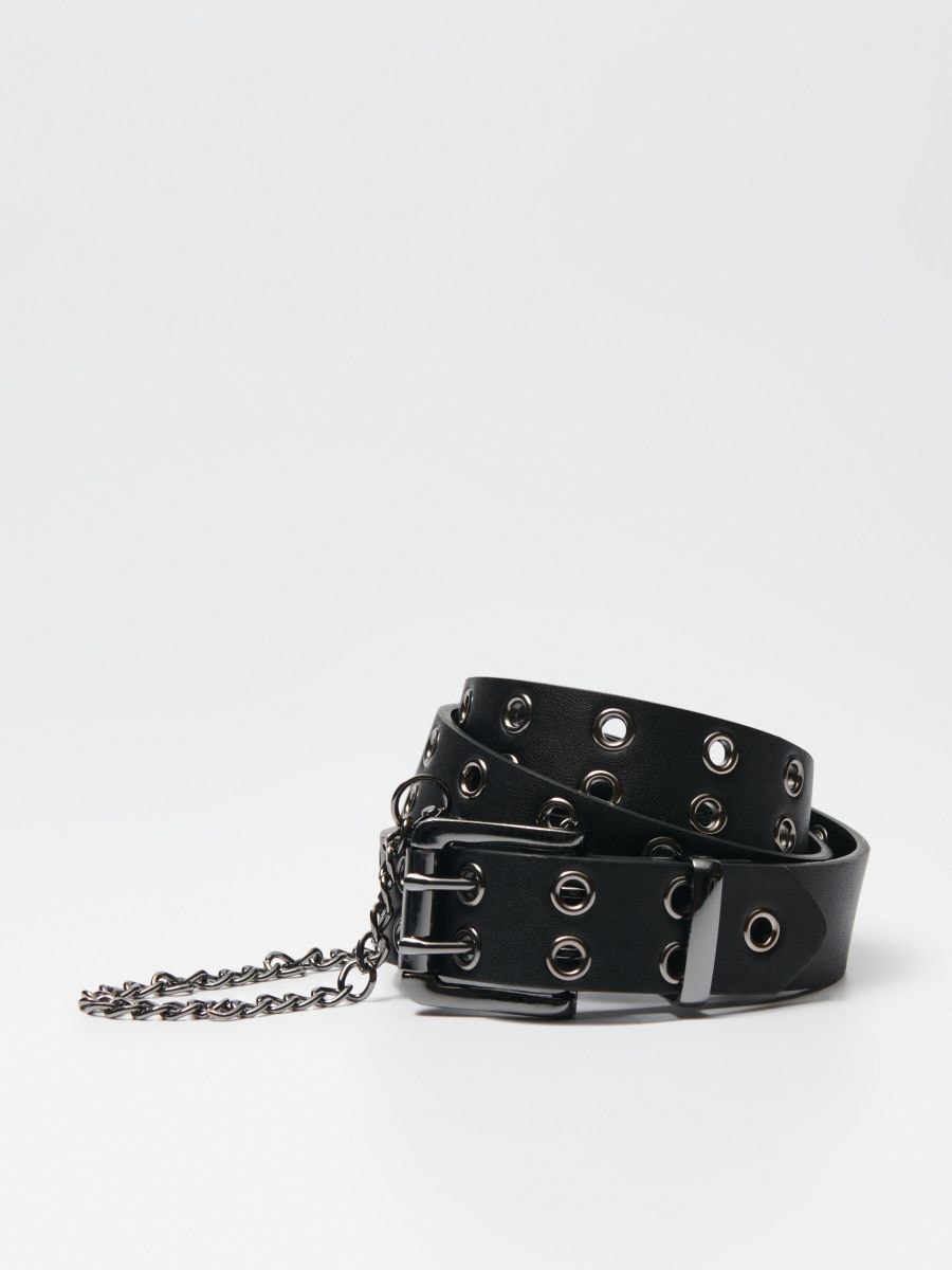 Cinturón con agujeros de metal Color negro - HOUSE - 892AI-99X
