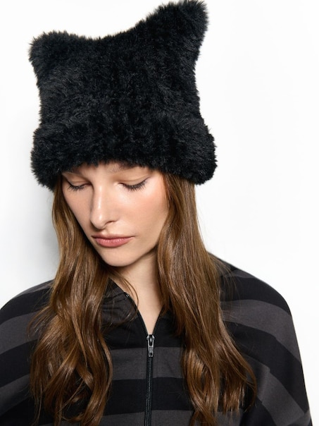 Czarna czapka square beanie