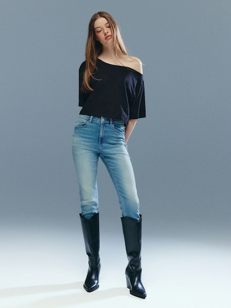 Skinny fit farmerke sa visokim strukom