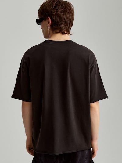 Czarna koszulka z nadrukiem Partly Sane