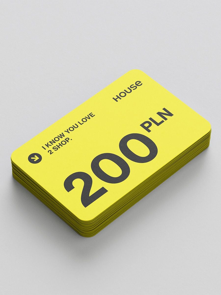 Karta podarunkowa HOUSE 200 PLN - pastelowy różowy - HOUSE