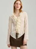 Bluza sa naborom - krem - HOUSE - small1