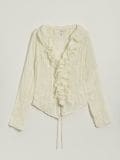 Bluza sa naborom - krem - HOUSE - small5
