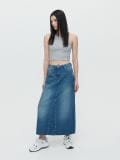 Jeansowa spódnica maxi w stylu vintage - niebieski - HOUSE - small1