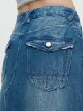 Jeansowa spódnica maxi w stylu vintage - niebieski - HOUSE - small4