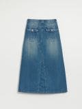 Jeansowa spódnica maxi w stylu vintage - niebieski - HOUSE - small6