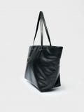 Czarna torba shopper z imitacji skóry - czarny - HOUSE - small2
