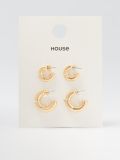 Komplet 2 parov uhanov - golden - HOUSE - small1