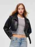 Czarna kurtka ramoneska oversize - czarny - HOUSE - small1