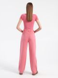 Jeansy straight fit z wysokim stanem różowe - różowy - HOUSE - small2