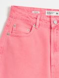 Jeansy straight fit z wysokim stanem różowe - różowy - HOUSE - small7