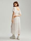 Rochie midi înflorată - alb - HOUSE - small4